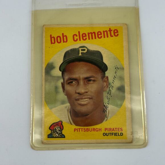 1959 Topps Bob Clemente #478 Pittsburgh Pirates Vintage Baseball Card - Picture 4 of 5